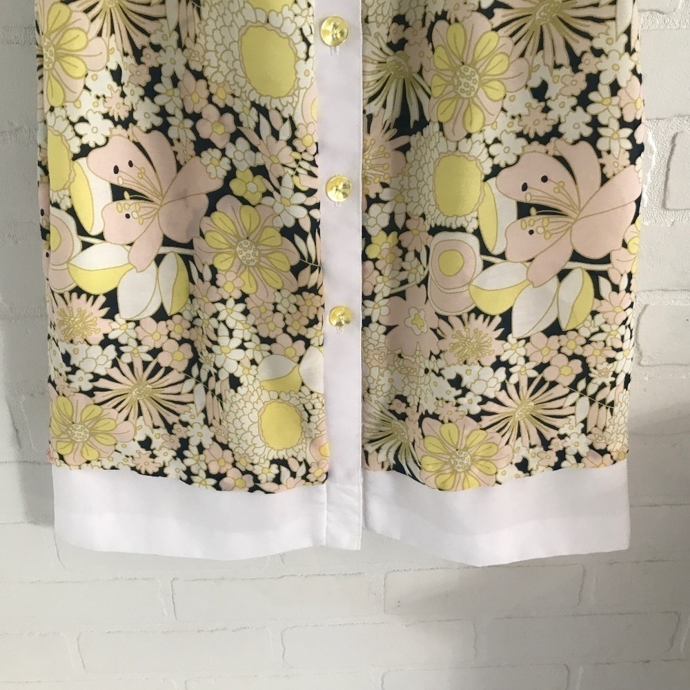 Vintage 60s Mod Floral Mini Dress Twiggy Style Rare Find Handmade Size S - Picture 7 of 13